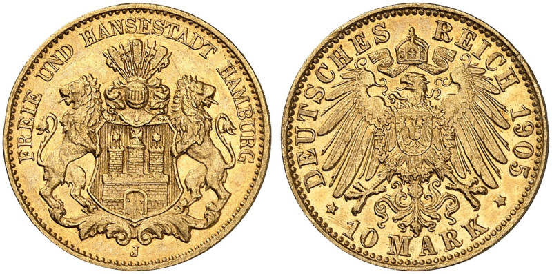 HAMBURG. J. 211, EPA 10/16 

10 Mark 1905. vz