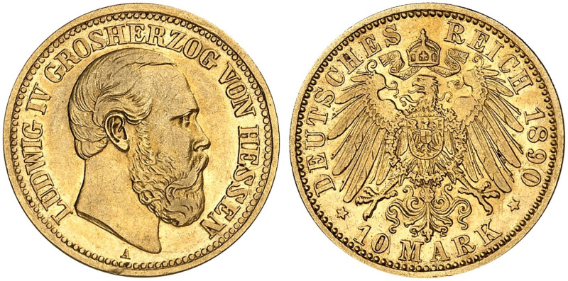 HESSEN. Ludwig IV., 1877-1892. J. 220, EPA 10/20 

Ein zweites Exemplar. ss / ...