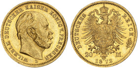 PREUSSEN.  Wilhelm I., 1861-1888.  J. 243 B, EPA 20/28  