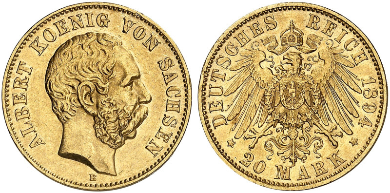SACHSEN. Albert, 1873-1902. J. 264, EPA 20/43 

20 Mark 1894. vz