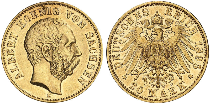 SACHSEN. Albert, 1873-1902. J. 264, EPA 20/43 

20 Mark 1895. vz