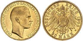 SACHSEN - COBURG - GOTHA.  Carl Eduard, 1900-1918.  J. 274, EPA 20/50  