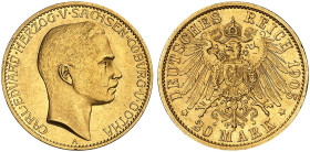 SACHSEN - COBURG - GOTHA.  Carl Eduard, 1900-1918.  J. 274, EPA 20/50  