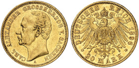 SACHSEN - WEIMAR - EISENACH.  Carl Alexander, 1853-1901.  J. 282, EPA 20/56  