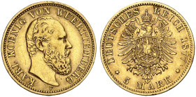 WÜRTTEMBERG.  Karl, 1864-1891.  J. 291, EPA 5/86  