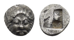 LESBOS. Methymna.Methymna (BC 520-460) Hemiobol.

Obv : Head of Selinos facing.

Rev : Quadratum incusum.
Asiaminor Coin ID #8559.

Condition :...