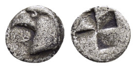 AEOLIS.Kyme.(Circa 480-450 BC).Obol.

Condition : Good very fine.

Weight : 0.35 gr
Diameter : 7 mm