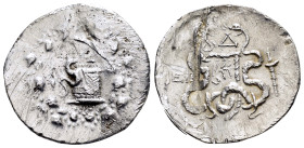 IONIA.Ephesos.(Circa 166-67 BC).Cistophoric Tetradrachm.

Obv : Cista mystica with serpent; all within ivy wreath.

Rev : ΕΦΕ; Bowcase with serpents; ...