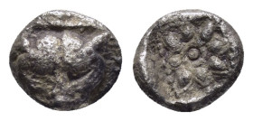 IONIA.Miletos. (6th Century BC).Triobol. 

Condition : Good very fine.

Weight : 0.71 gr
Diameter : 8 mm