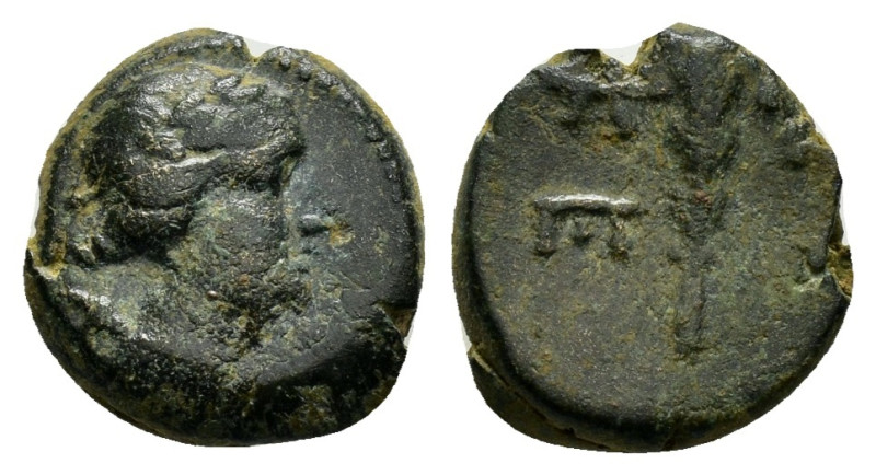 PISIDIA. Keraitai. (Circa 100-70 BC).Ae.

Obv : Laureate bust of Artemis to ri...