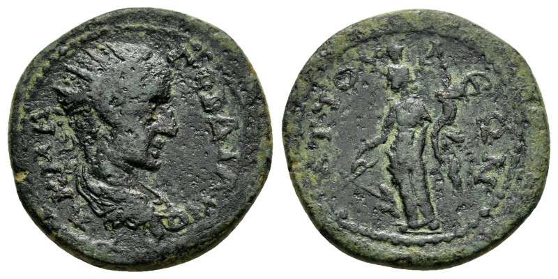 CARIA. Attuda.Gordian III (238-244). Ae. 

Obv : Α Κ Μ Α ΓΟΡΔΙΑΝΟϹ.
Radiate, dra...