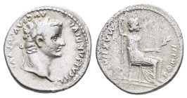 TIBERIUS.(14-37).Lugdunum.Denarius.

Obv : TI CAESAR DIVI AVG F AVGVSTVS.
Laureate head right.

Rev : PONTIF MAXIM.
Livia seated right, holding sceptr...