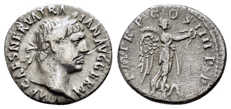 TRAJAN (98-117). Rome.Denarius.

Condition : Good very fine.

Weight : 2.95 gr
D...
