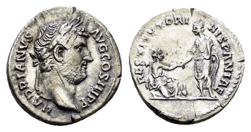 HADRIAN (117-138).Rome.Denarius.

Obv : HADRIANVS AVG COS III P P.
Laureate h...