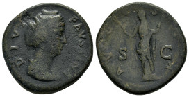DIVA FAUSTINA II.(Died 176).Rome.Sestertius.

Condition : Good very fine.

Weight : 25.42 gr
Diameter : 32 mm