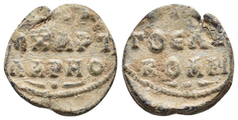 BYZANTINE LEAD SEAL.(Circa 7th-11th Century).Pb.

Condition : Good very fine.

W...