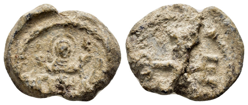 BYZANTINE LEAD SEAL.(Circa 7th-11th Century).Pb.

Condition : Good very fine.

W...