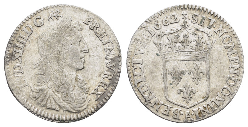 FRANCE. Louis XIIII (1643-1715). Douizème d'écu (1662 Z). Grenoble.

Condition :...