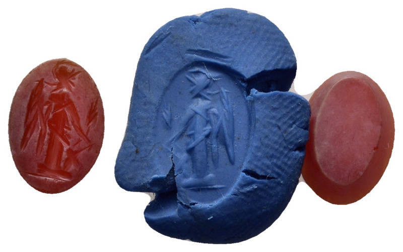 ANCIENT GREEK CARNELIAN INTAGLIO..(3rd–4th centuriesBC).

Condition : Good very ...