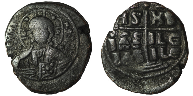 Romanos III. Argyros. (1028-1034 AD). Follis. Constantinople. Obv: bust of Chris...