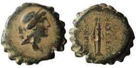 Seleucid Kingdom. Demetrios I. Soter. (162-150 BC). Bronze Æ. Antioch. artificial sandpatina. 21mm, 7,67g