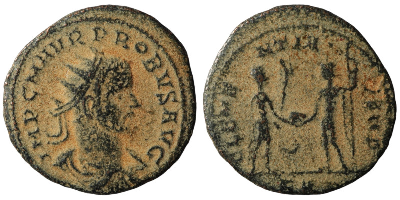 Probus. (276-282 AD). Æ Antoninian. Antioch. Obv: IMP C M AVR PROBVS AVG. radiat...