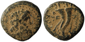 Phoenicia. Marathos. (113-112 BC) Bronze Æ. Obv: head of Zeus right. Rev: cornucopia. artificial sandpatina. 20mm, 6,72g