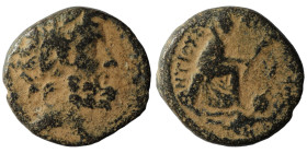 Seleucis and Pieria under P. Quinctillius Varus. (7-6BC). Pseudo-autonomous Bronze Æ. reign of Augustus. Antioch. artificial sandpatina. 19mm, 6,31g