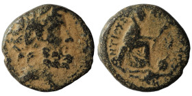 Seleucis and Pieria under P. Quinctillius Varus. (7-6BC). Pseudo-autonomous Bronze Æ. reign of Augustus. Antioch. artificial sandpatina. 19mm, 6,31g