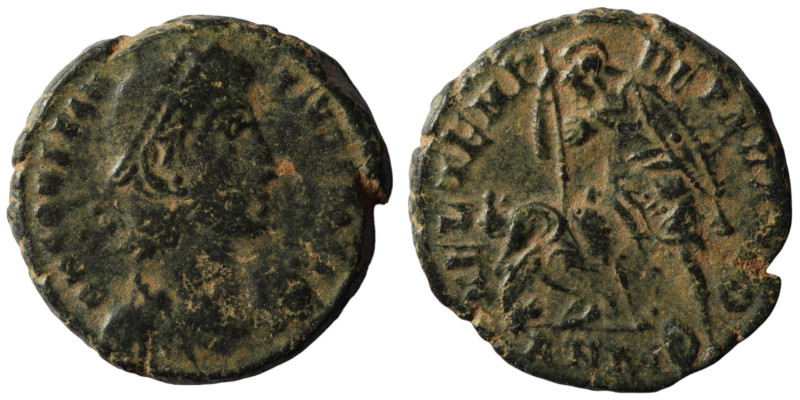 Constantinus II. (351-354 AD). Follis. Antioch. Obv: D N CONSTANTIVS P F AVG. di...