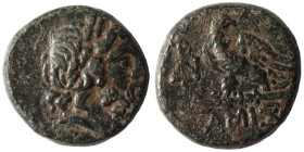 Pontos. Amisos. (120-63 BC) Æ Bronze. (21mm, 8,06g) Obv: laureate head of Zeus right. Rev: eagle standing left on thunderbolt. 