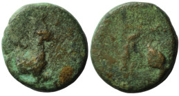 Ionia. Ephesos. (202-133 BC) Bronze Æ. (11mm, 1,20g) Obv: bee. Rev: deer in front of palm tree. 