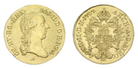 AUSTRIA GIUSEPPE II DUCATO 1787 A AU. 3,45 GR. BB-SPL/SPL (PICCOLE TRACCE DI MONTATURA)
