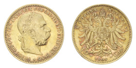 AUSTRIA FRANCESCO GIUSEPPE I 10 CORONA 1906 AU. 3,40 GR. BB-SPL