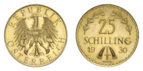 AUSTRIA 25 SCHILLING 1930 AU. 5,90 GR. qFDC-FDC/PROOF