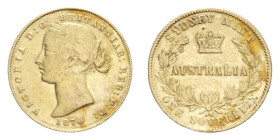 AUSTRALIA VICTORIA 1 SOVEREIGN 1870 AU. 7,99 GR. BB+
