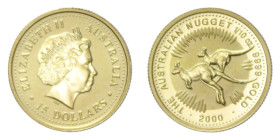 AUSTRALIA ELISABETTA II 15 DOLLARS 2000 CANGURO AU. 3,16 GR. PROOF
