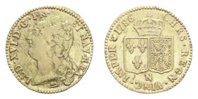 FRANCE LOUIS XVI 2 LOUIS D'OR 1786 N MONTPELLIER AU. 7,62 GR. BB+/BB-SPL