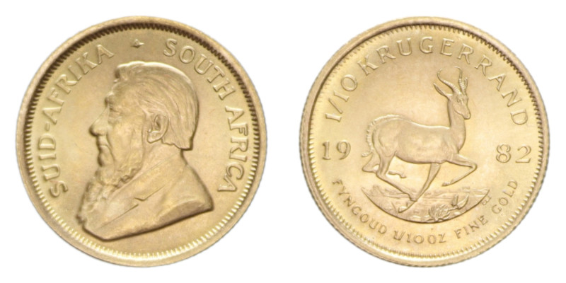 SOUTH AFRICA 1/10 KRUGERRAND 1982 AU. 3,43 GR. FDC