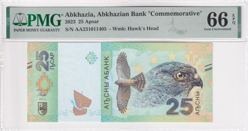 Abkhazia, 25 Apsar, 2023, UNC, p2a, PMG 66 EPQ, Commemorative banknot
Estimate: ...