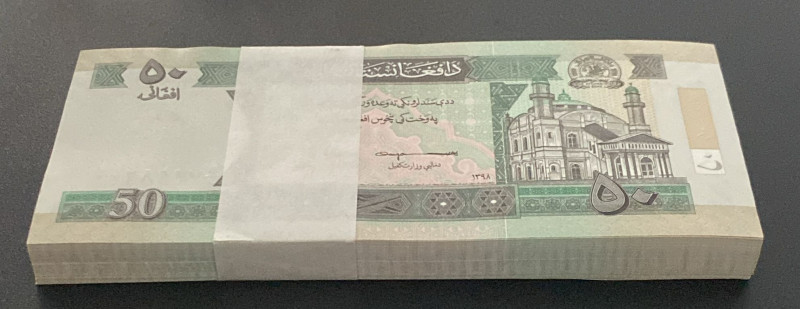 Afghanistan, 50 Afghanis, 2019, UNC, p69, BUNDLE, (Total 100 Banknotes)
Estimate...