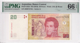 Argentina, 20 Pesos, 2016, UNC, p355d, PMG 66 EPQ
Estimate: USD 25-50
