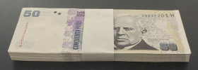 Argentina, 50 Pesos, 2003/2015, UNC, p356, BUNDLE, (Total 100 Banknotes)
Estimate: USD 100-200