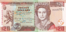 Belize, 20 Dollars, 2017, UNC, p69f, Queen Elizabeth II. Potrait
Estimate: USD 25-50