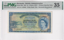 Bermuda, 1 Pound, 1957, VF, p20b, PMG 35, Queen Elizabeth II. Potrait
Estimate: USD 100-200