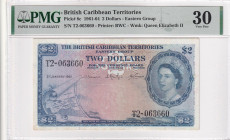 British Caribbean Territories, 2 Dollars, 1961/1964, VF, p8c, PMG 30, Queen Elizabeth II. Potrait
Estimate: USD 150-300
