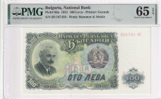 Bulgaria, 100 Leva, 1951, UNC, p86a, PMG 65 EPQ
Estimate: USD 30-60