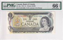 Canada, 1 Dollar, 1973, UNC, p85a, PMG 66 EPQ, Queen Elizabeth II. Potrait
Estimate: USD 30-60