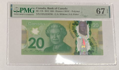 Canada, 20 Dollars, 2012, UNC, p108b, PMG 67 EPQ, High condition
, Queen Elizabeth II. Potrait
Estimate: USD 50-100