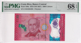 Costa Rica, 1.000 Colones, 2021, UNC, p280a, PMG 68 EPQ, High Condition
, Polymer
Estimate: USD 25-50